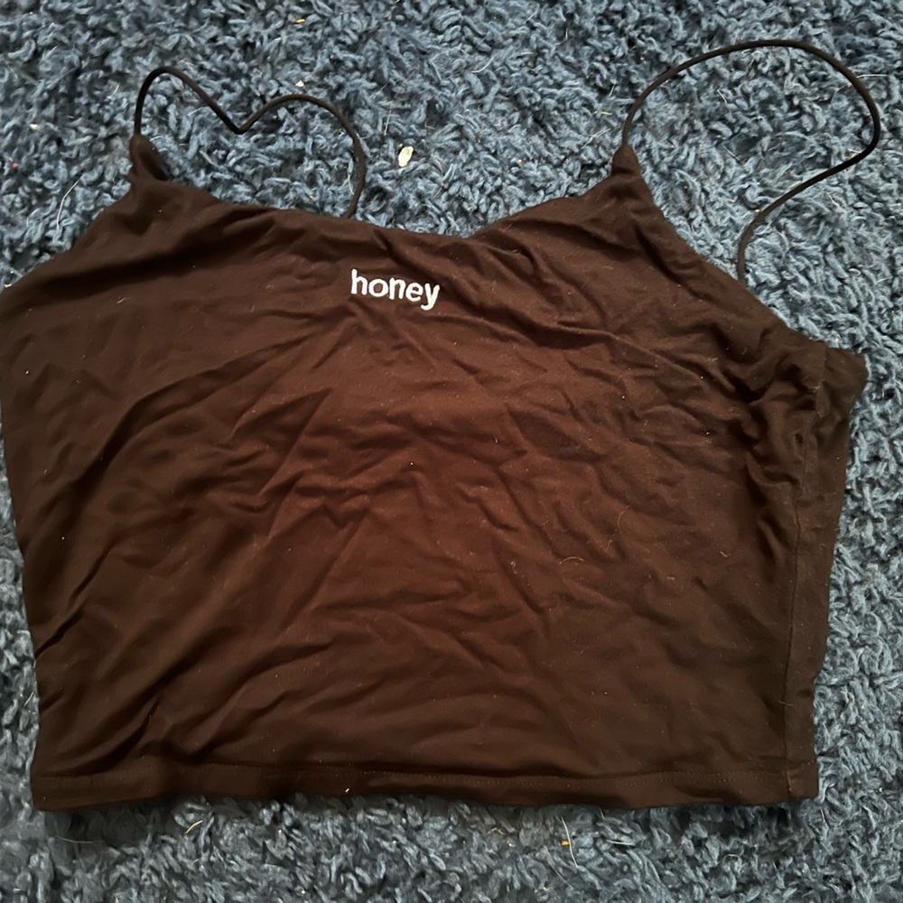 Black cropped top from American Eagle